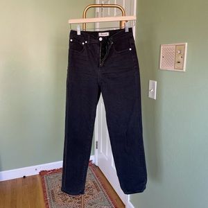 madewell classic straight high rise jeans